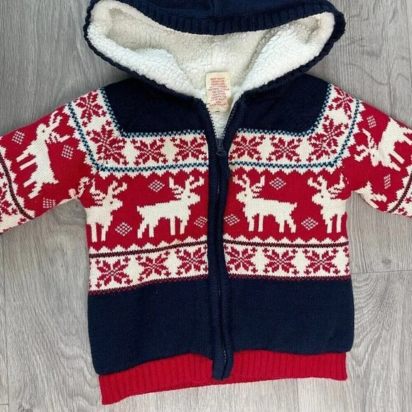 Rorie Whelan kids cardigan jacket Reindeer Christmas Jacket Size 2T​​​​​​ - Picture 3 of 6
